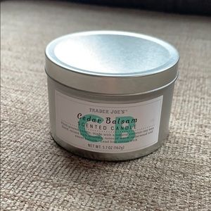 Trader Joe’s cedar balsam scented candle